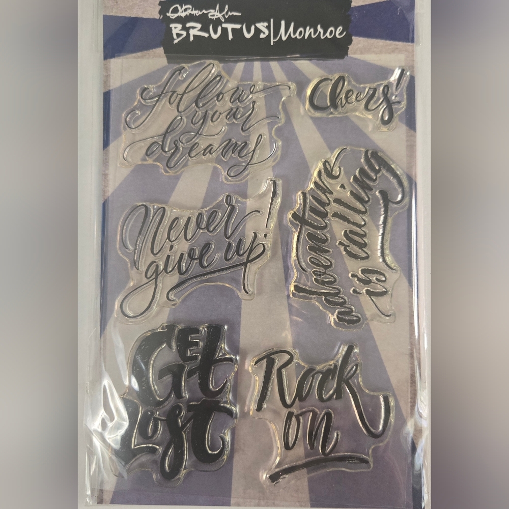 Brutus Monroe  Rock On Photopolymer Cling Stamp Set